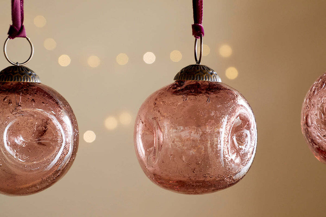 Nishan Pinched Baubles Copper Set Of 4