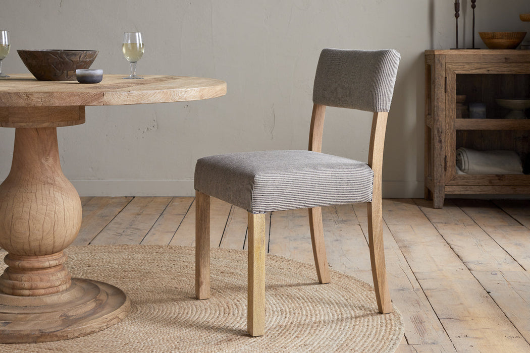 Nadeeka Linen Upholstered Dining Chair Soft Grey