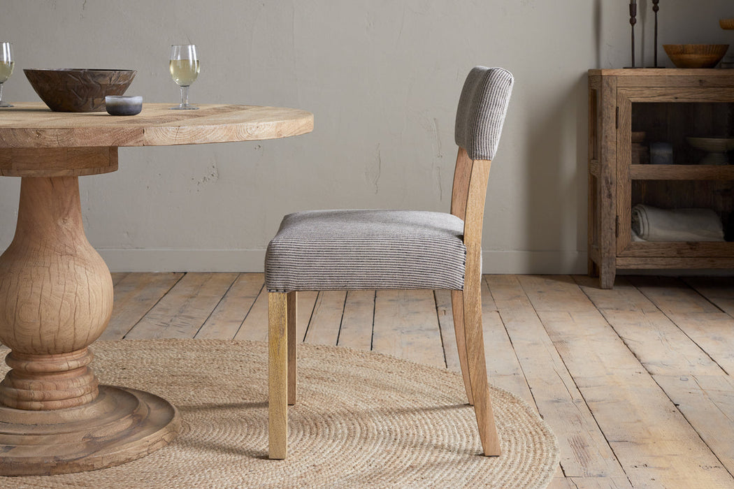 Nadeeka Linen Upholstered Dining Chair Soft Grey