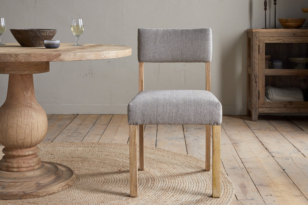 Nadeeka Linen Upholstered Dining Chair Soft Grey