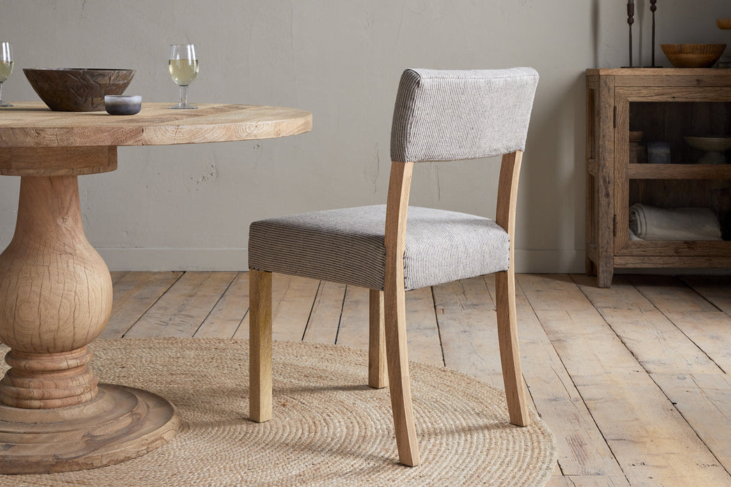 Nadeeka Linen Upholstered Dining Chair Soft Grey