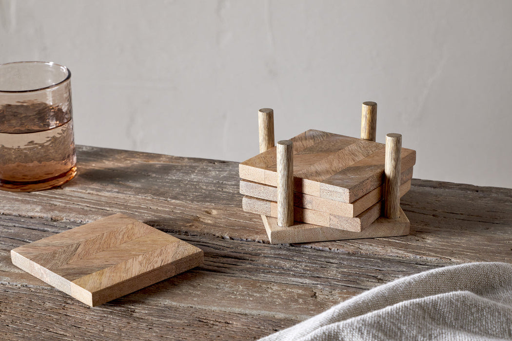 Nalbari Coasters Natural Set Of 4