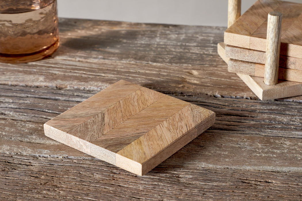 Nalbari Coasters Natural Set Of 4