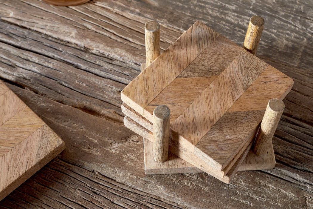 Nalbari Coasters Natural Set Of 4