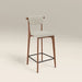 Nobu Kitchen Stool | Speckled Stone Sustainable Boucle & Walnut