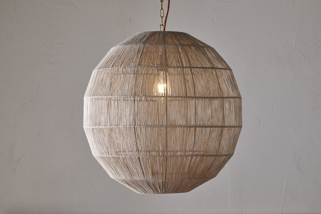 Nilaveli Woven Jute Sphere Pendant Natural