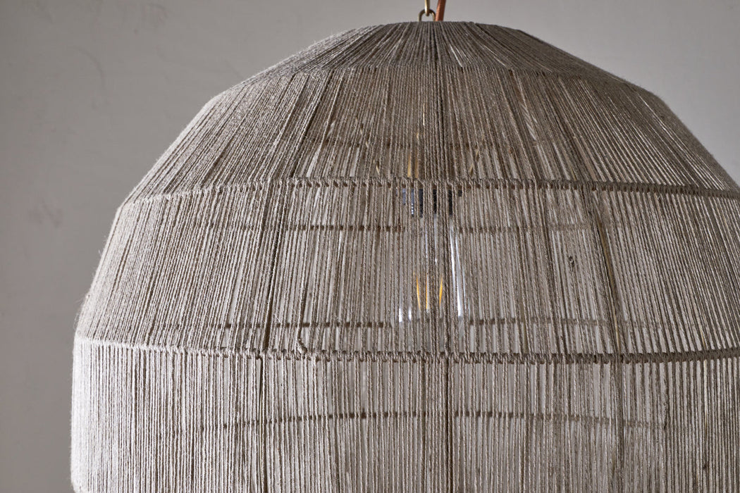 Nilaveli Woven Jute Sphere Pendant Natural