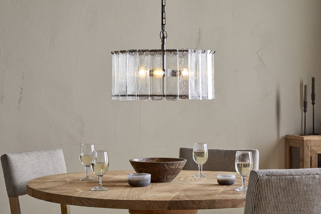 Nauka Statement Pendant Aged Bronze Clear