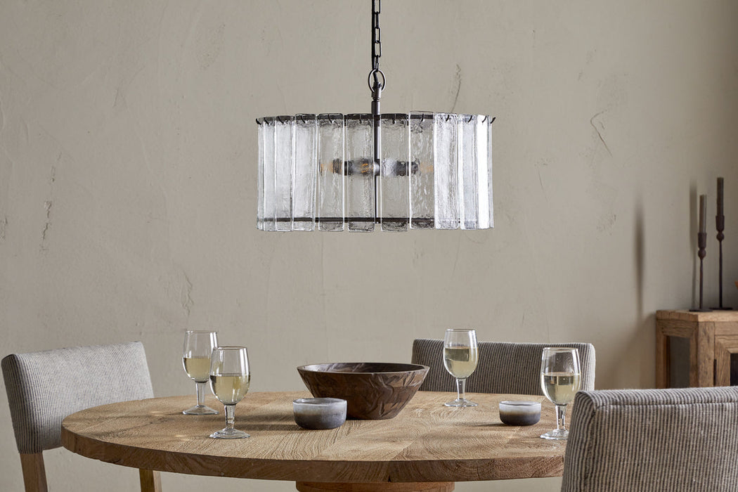 Nauka Statement Pendant Aged Bronze Clear