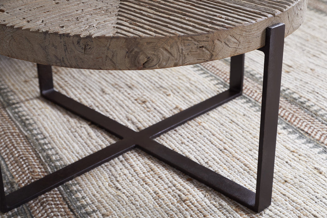 Chakala Reclaimed Wood Coffee Table Reclaimed Wood Iron