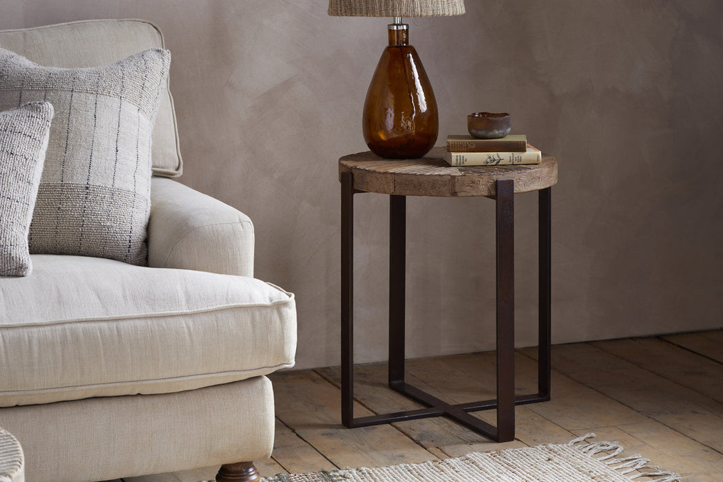 Chakala Reclaimed Wood Side Table Reclaimed Wood Iron