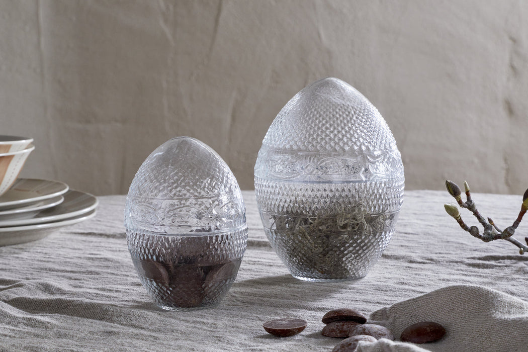 Essan Recycled Glass Opening Egg Clear