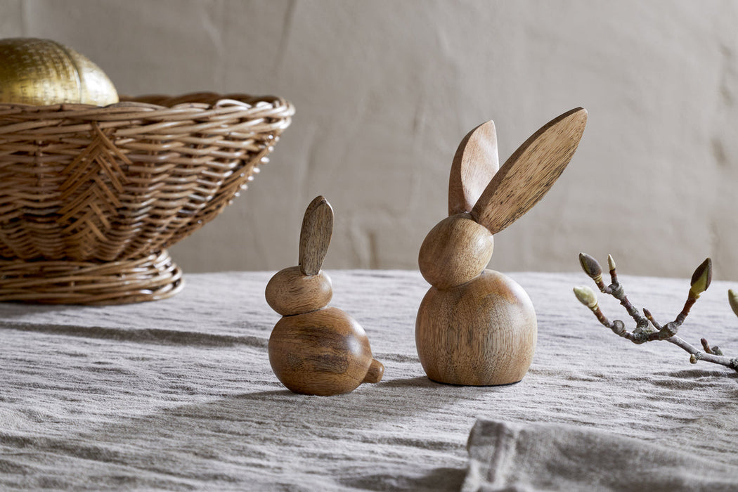 Khara Mango Wood Rabbit Standing Decoration Natural