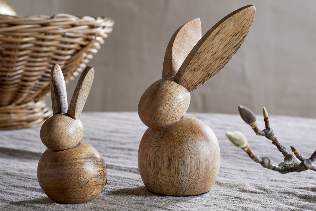 Khara Mango Wood Rabbit Standing Decoration Natural