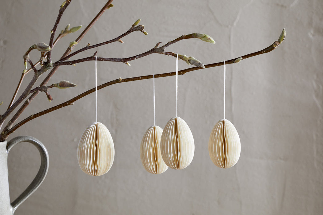 Piani Hanging Paper Decoration - Cream - Set of 4