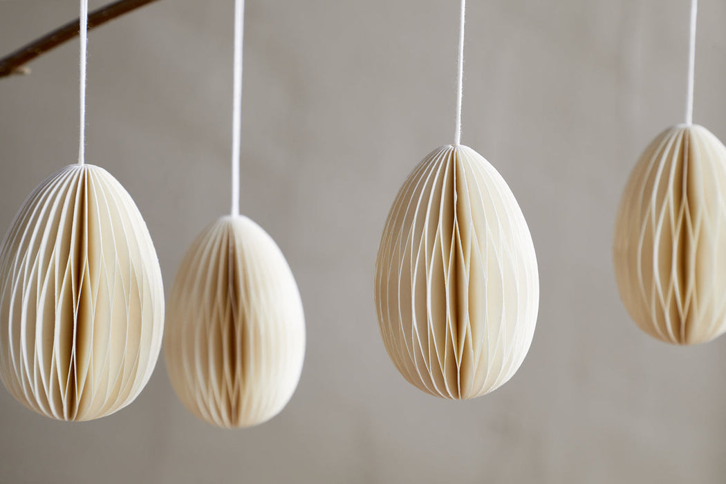 Piani Hanging Paper Decoration - Cream - Set of 4