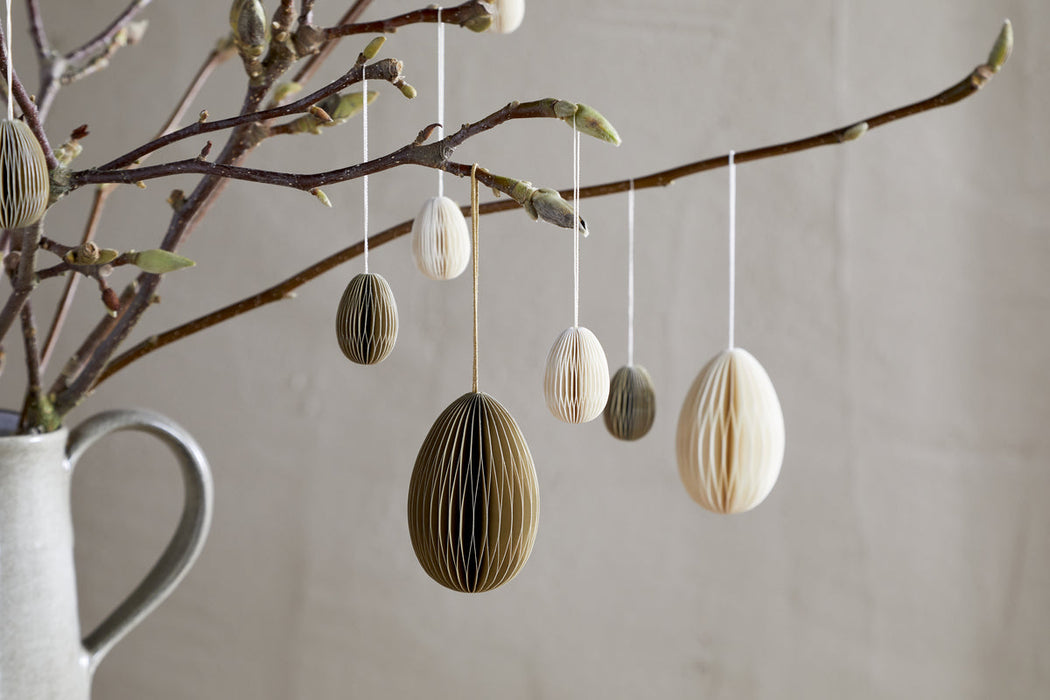 Piani Hanging Paper Decoration - Cream - Set of 4
