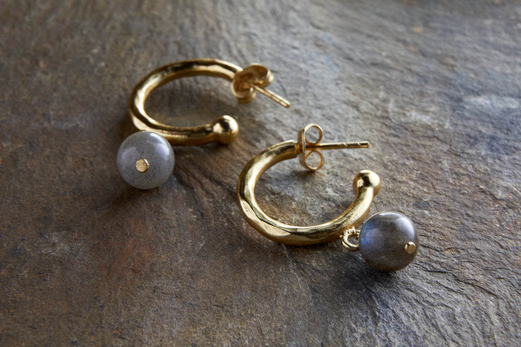 Marai Labradorite Earrings Labradorite Gold