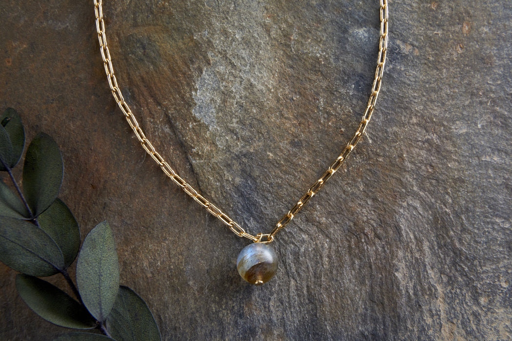 Marai Labradorite Necklace Labradorite Gold
