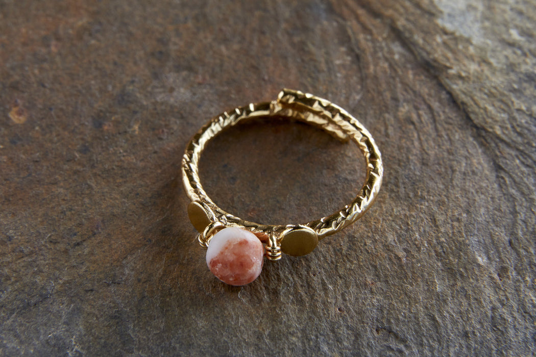 Cerita Rhodochrosite Ring Rhodochrosite Gold