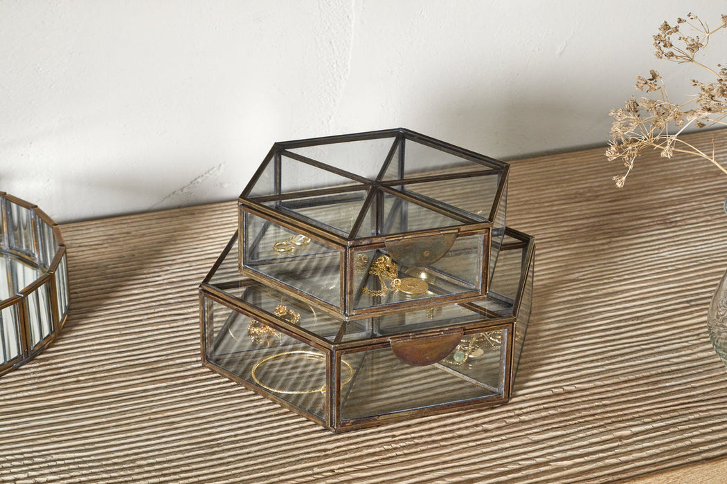 Sitara Jewellery Box Antique Brass