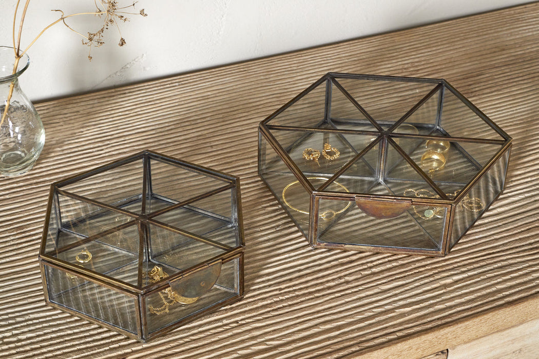 Sitara Jewellery Box Antique Brass