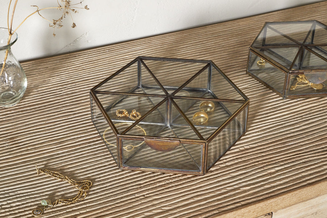 Sitara Jewellery Box Antique Brass
