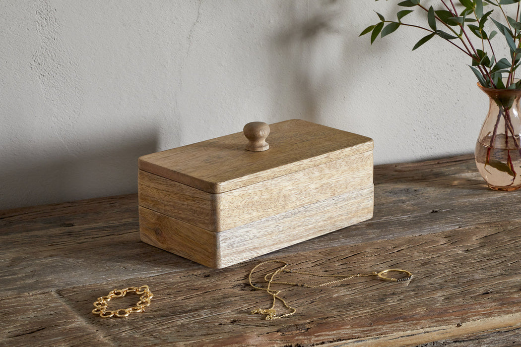 Chanya Mango Wood Jewellery Box Natural