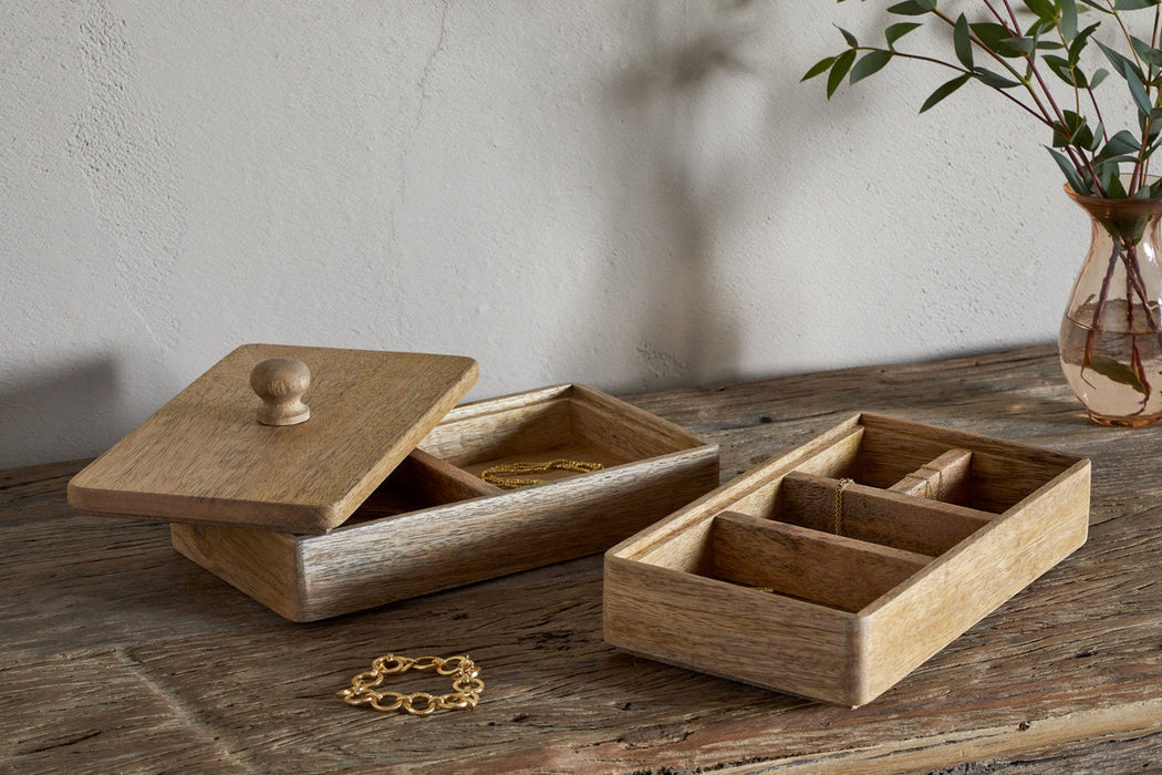 Chanya Mango Wood Jewellery Box Natural