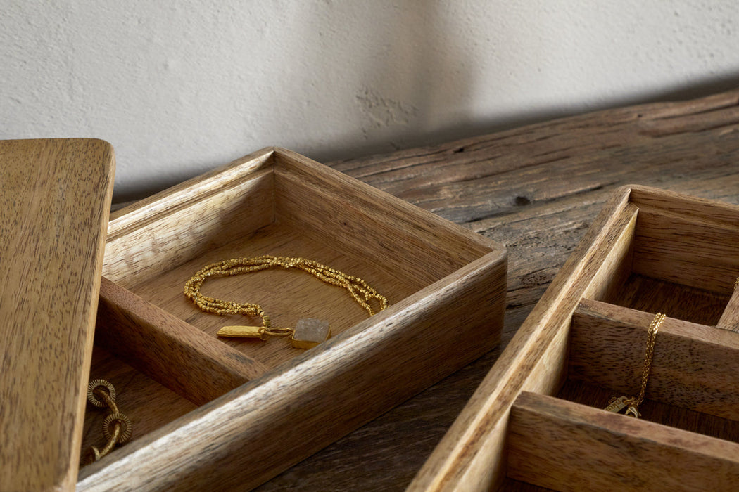Chanya Mango Wood Jewellery Box Natural