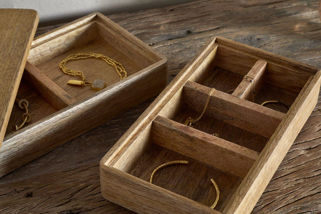 Chanya Mango Wood Jewellery Box Natural