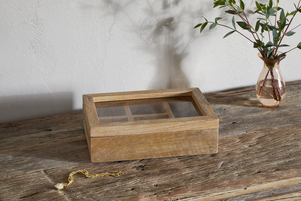 Kabani Mango Wood Jewellery Box Natural
