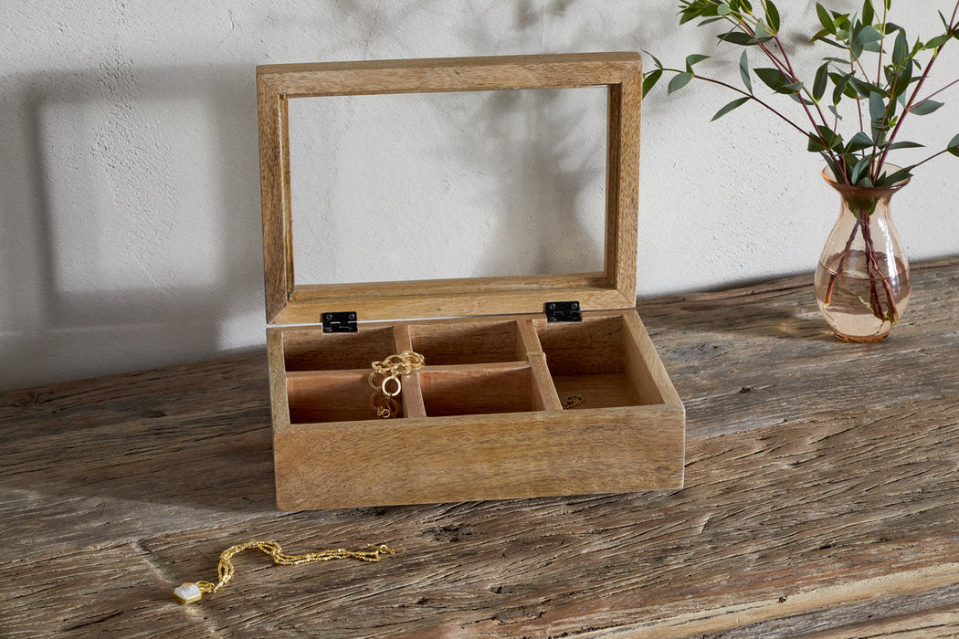 Kabani Mango Wood Jewellery Box Natural