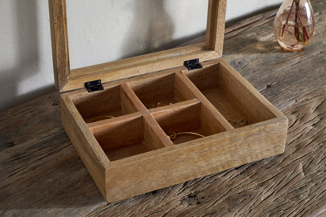 Kabani Mango Wood Jewellery Box Natural