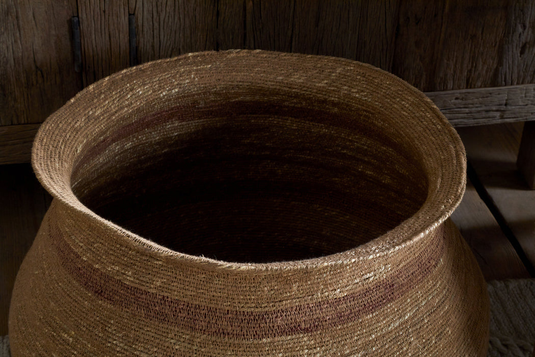 Rana Wide Basket Natural Rust