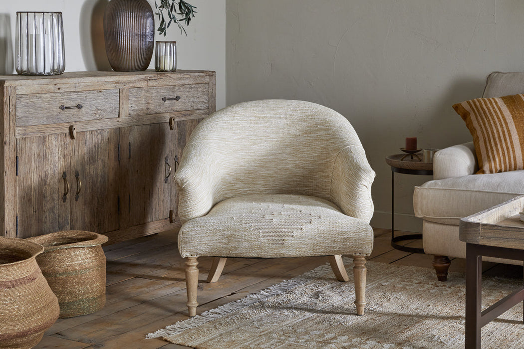 Aranya Cotton Jute Occasional Chair Natural
