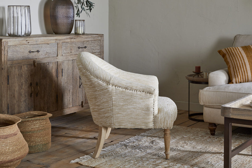 Aranya Cotton Jute Occasional Chair Natural