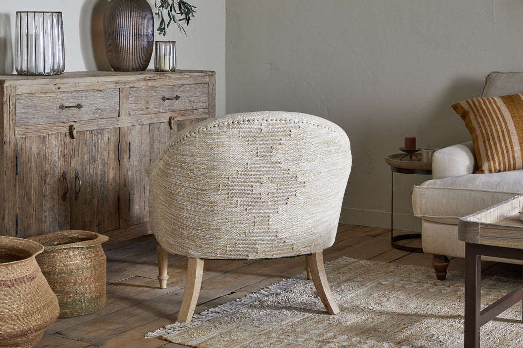 Aranya Cotton Jute Occasional Chair Natural