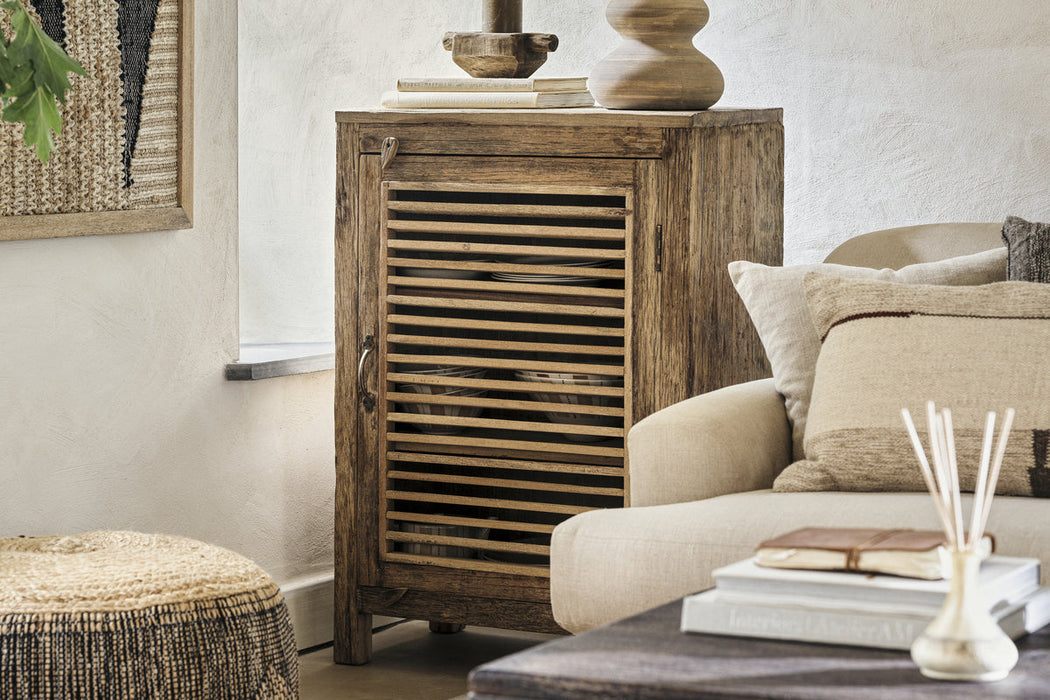 Ibo Reclaimed Wood Slatted Low Cabinet Natural
