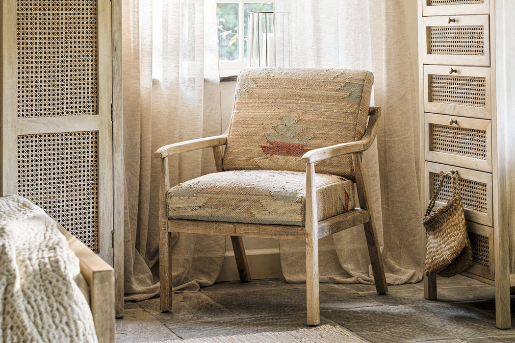 Kavya Kilm Occasional Armchair Natural