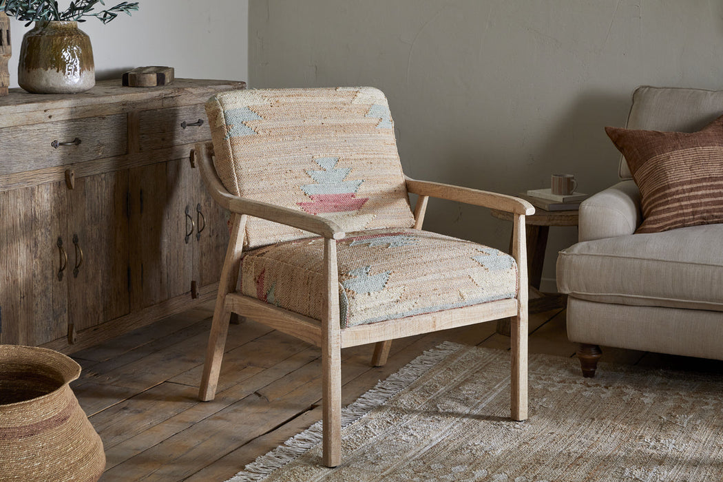Kavya Kilm Occasional Armchair Natural