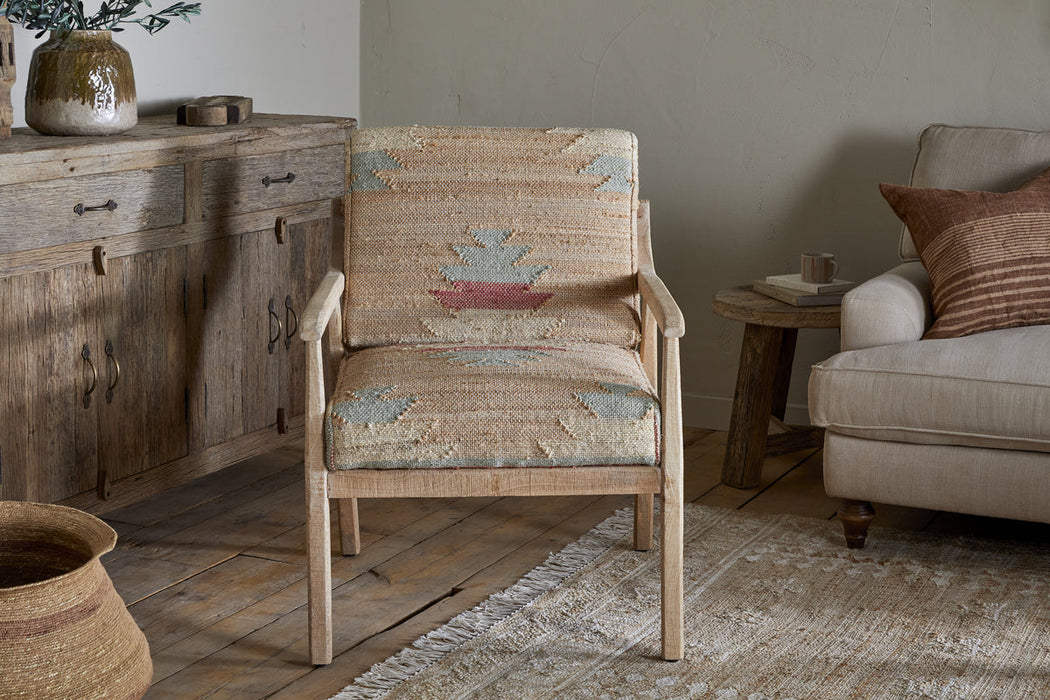 Kavya Kilm Occasional Armchair Natural