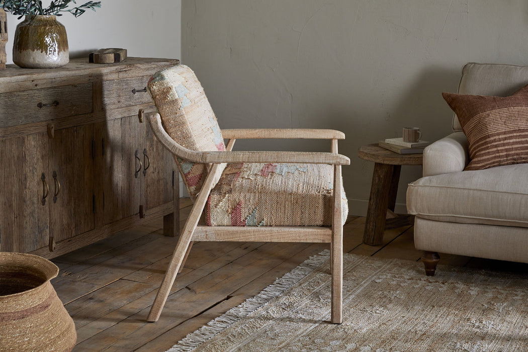 Kavya Kilm Occasional Armchair Natural