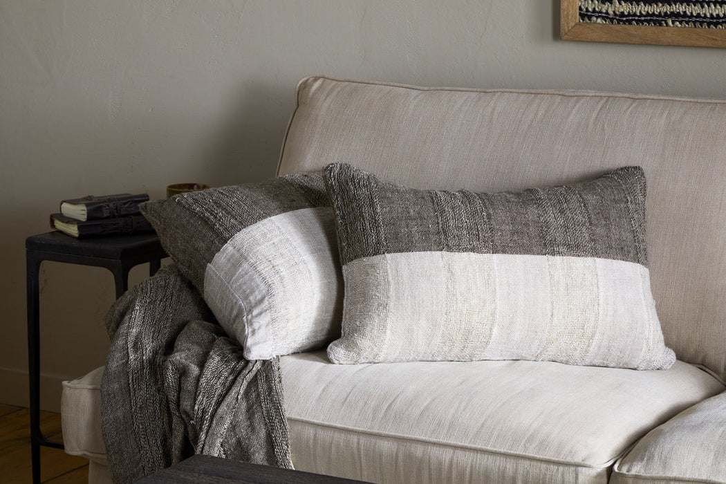 Munir Linen Cushion Cover Charcoal