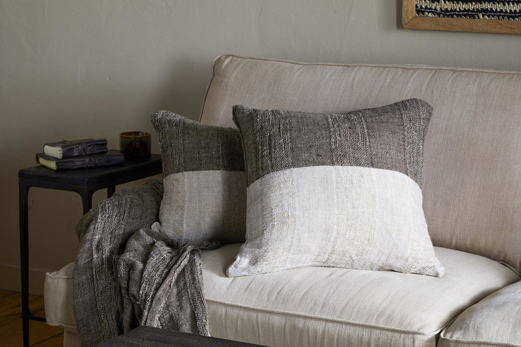 Munir Linen Cushion Cover Charcoal