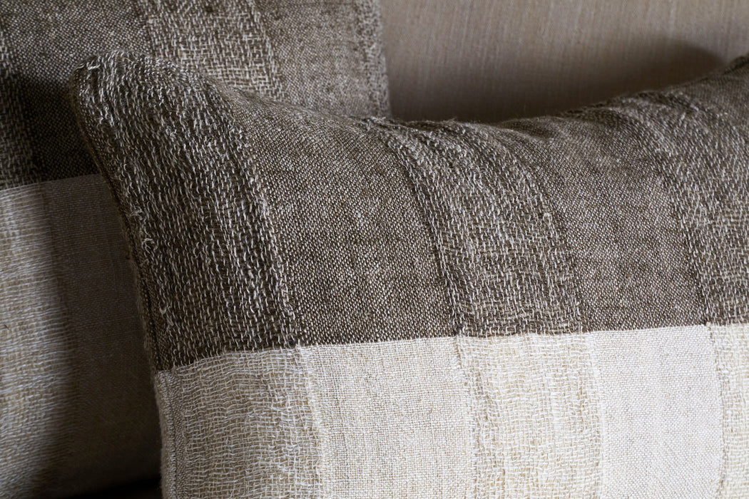 Munir Linen Cushion Cover Charcoal