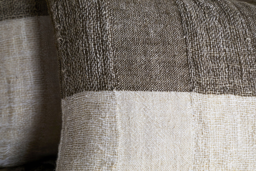 Munir Linen Cushion Cover Charcoal