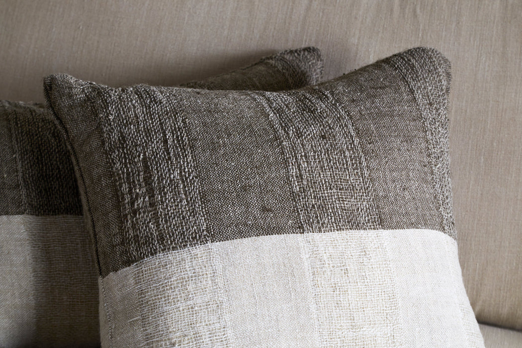 Munir Linen Cushion Cover Charcoal
