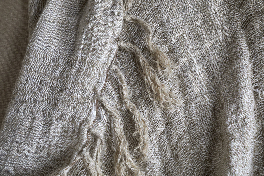 Munir Linen Throw Charcoal