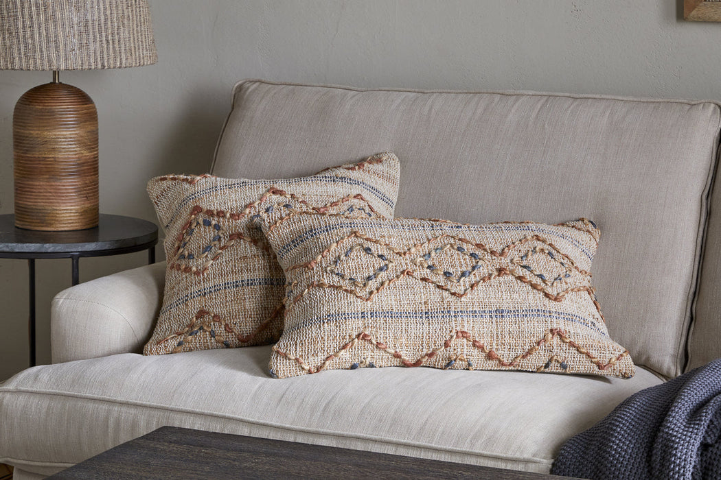 Nila Esha Cushion Cover Rust Indigo
